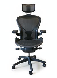 Herman Miller Aeron Classic  Size B with Headrest and Posturefit Lumbar Support